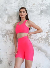 HERA - SCRUNCH SHORT - NEON PINK - VECTOR SPORTSWEAR